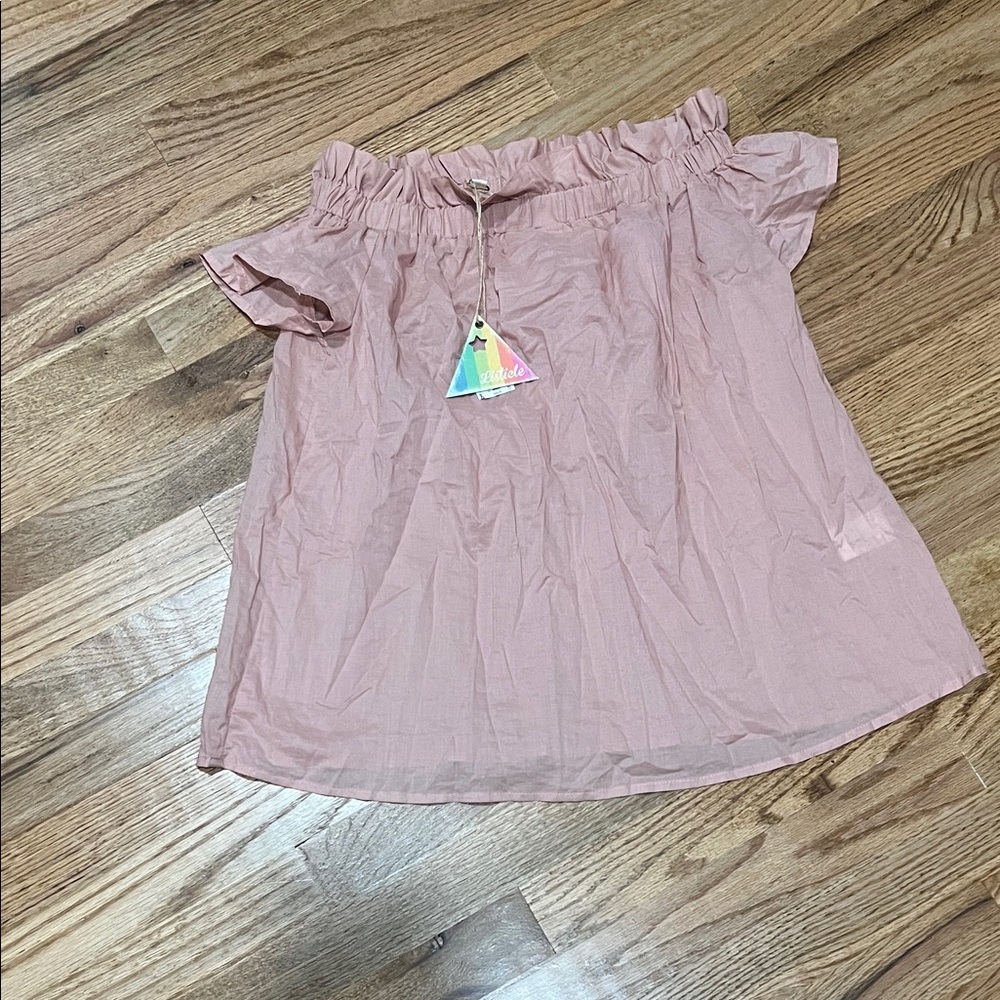 Listicle Blush Off-Shoulder Blouse